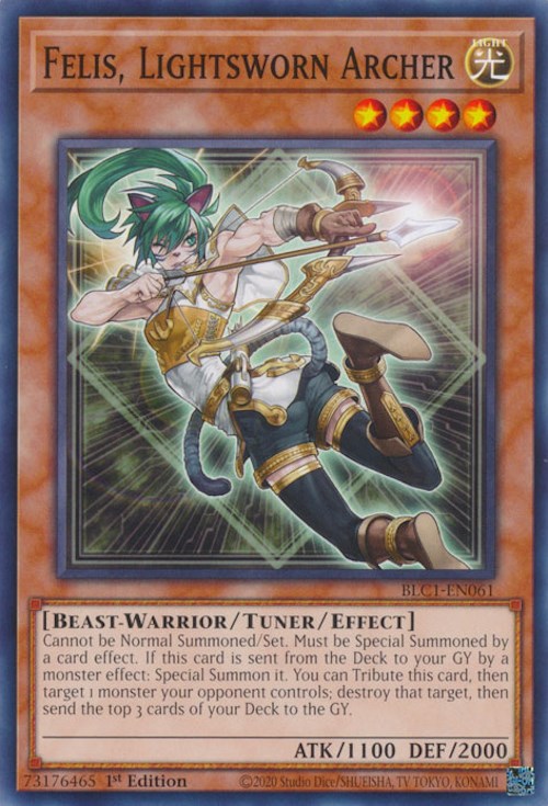 Felis, Lightsworn Archer [BLC1-EN061] Common Yu-Gi-Oh!