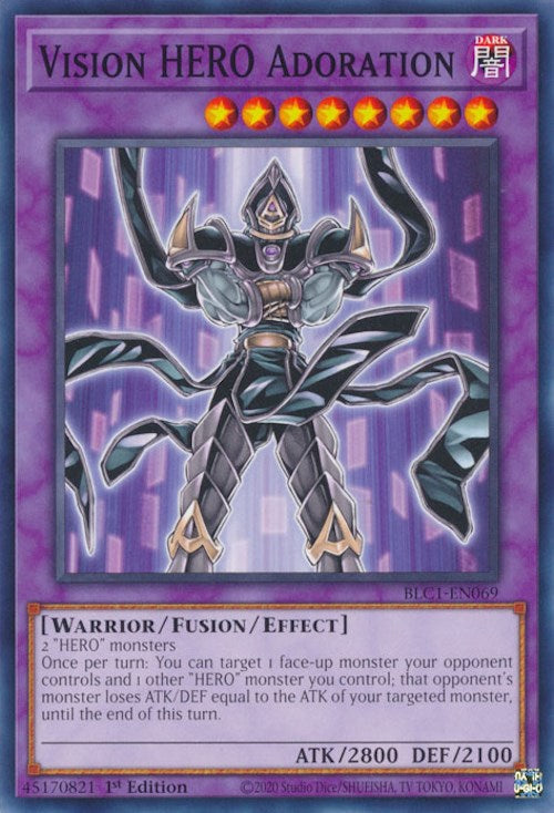 Vision HERO Adoration [BLC1-EN069] Common Yu-Gi-Oh!