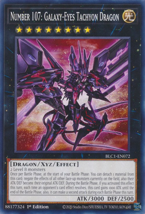 Number 107: Galaxy-Eyes Tachyon Dragon [BLC1-EN072] Common Yu-Gi-Oh!