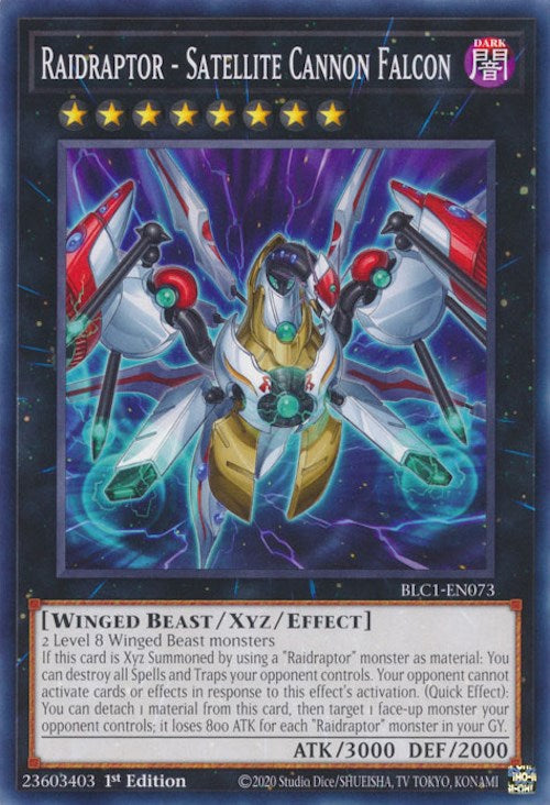 Raidraptor - Satellite Cannon Falcon [BLC1-EN073] Common Yu-Gi-Oh!