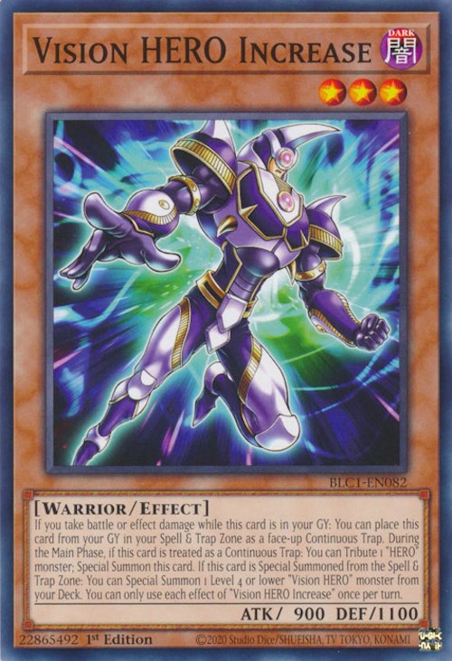 Vision HERO Increase [BLC1-EN082] Common Yu-Gi-Oh!