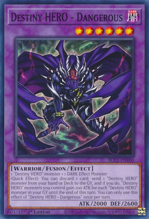 Destiny HERO - Dangerous [BLC1-EN100] Common Yu-Gi-Oh!