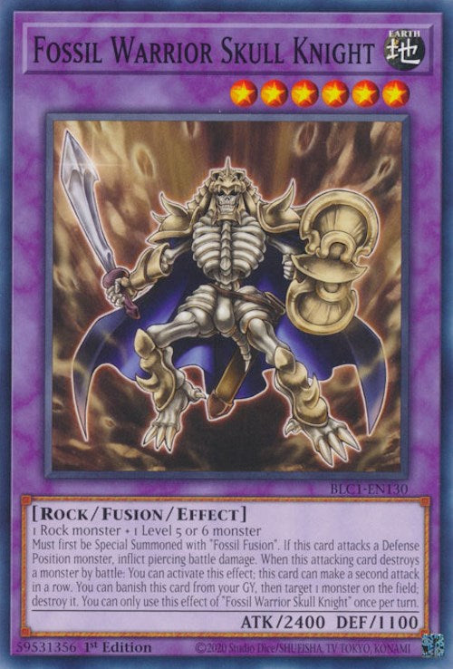 Fossil Warrior Skull Knight [BLC1-EN130] Common Yu-Gi-Oh!