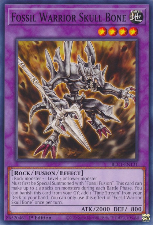 Fossil Warrior Skull Bone [BLC1-EN131] Common Yu-Gi-Oh!