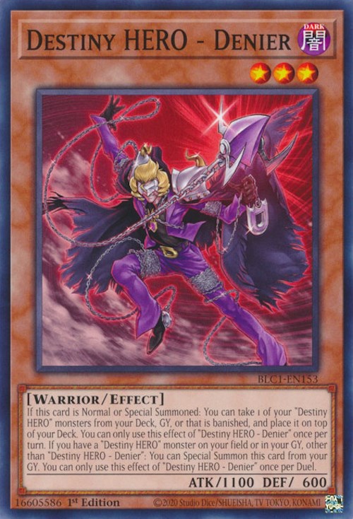 Destiny HERO - Denier [BLC1-EN153] Common Yu-Gi-Oh!