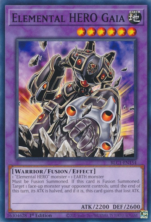 Elemental HERO Gaia [BLC1-EN154] Common Yu-Gi-Oh!