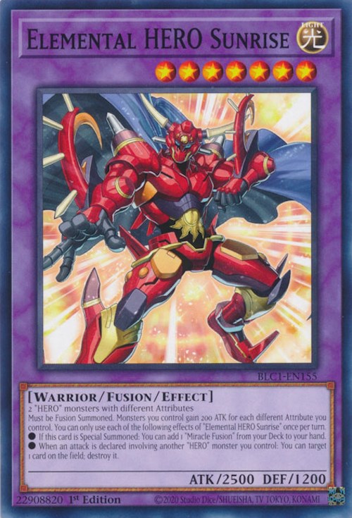 Elemental HERO Sunrise [BLC1-EN155] Common Yu-Gi-Oh!