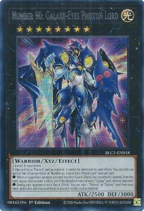Number 90: Galaxy-Eyes Photon Lord (Silver) [BLC1-EN018] Ultra Rare Yu-Gi-Oh!