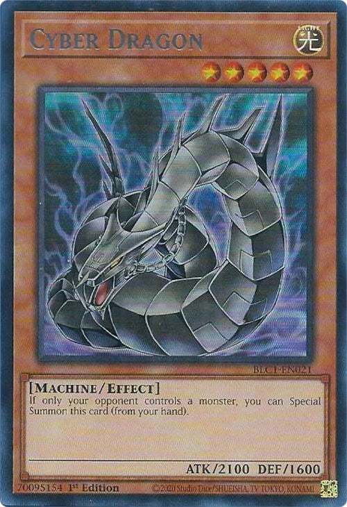 Cyber Dragon (Alternate Art) (Silver) [BLC1-EN021] Ultra Rare Yu-Gi-Oh!