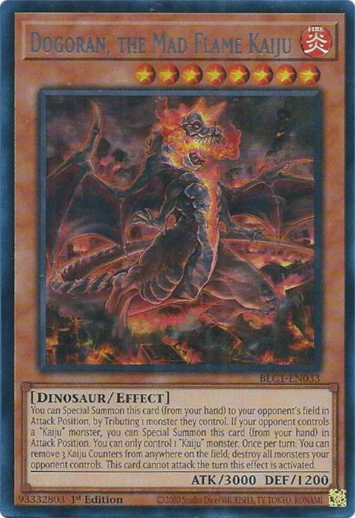 Dogoran, the Mad Flame Kaiju (Silver) [BLC1-EN033] Ultra Rare Yu-Gi-Oh!