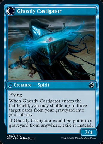 Covetous Castaway // Ghostly Castigator [Innistrad: Midnight Hunt] Magic: The Gathering