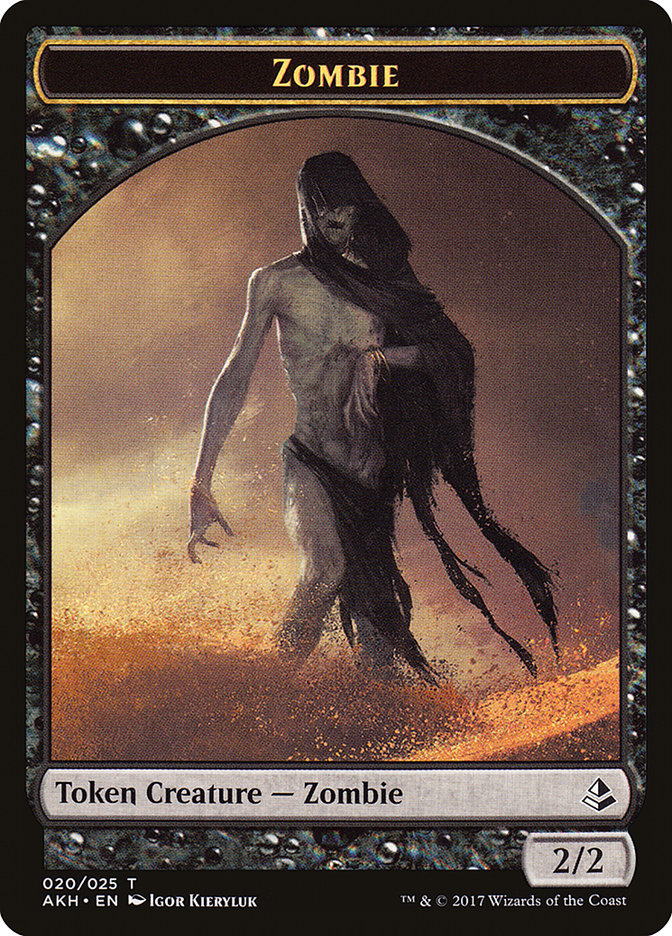 Horror // Zombie Double-Sided Token [Archenemy: Nicol Bolas Tokens] Magic: The Gathering