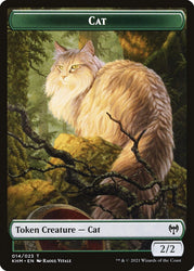 Human Warrior // Cat Double-Sided Token [Kaldheim Tokens] Magic: The Gathering