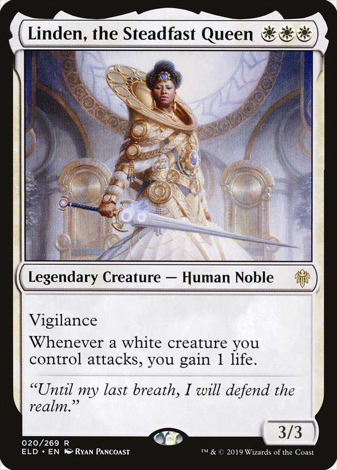 Linden, the Steadfast Queen [Throne of Eldraine] Magic: The Gathering