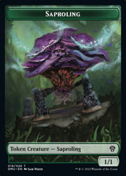 Saproling // Badger Double-Sided Token [Dominaria United Tokens] Magic: The Gathering