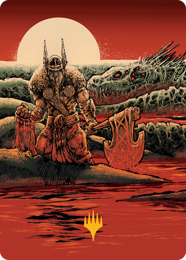 Fynn, the Fangbearer Art Card (Gold-Stamped Signature) [March of the Machine Art Series] Magic: The Gathering