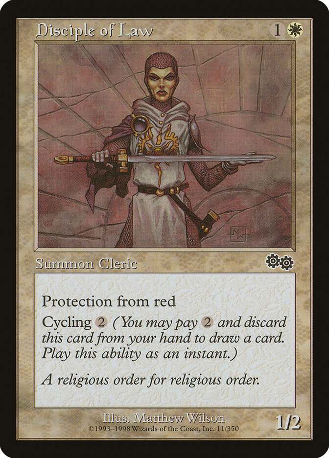Disciple of Law [Urza's Saga] Magic: The Gathering