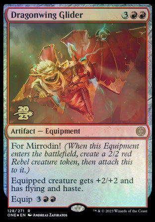 Dragonwing Glider [Phyrexia: All Will Be One Prerelease Promos] Magic: The Gathering