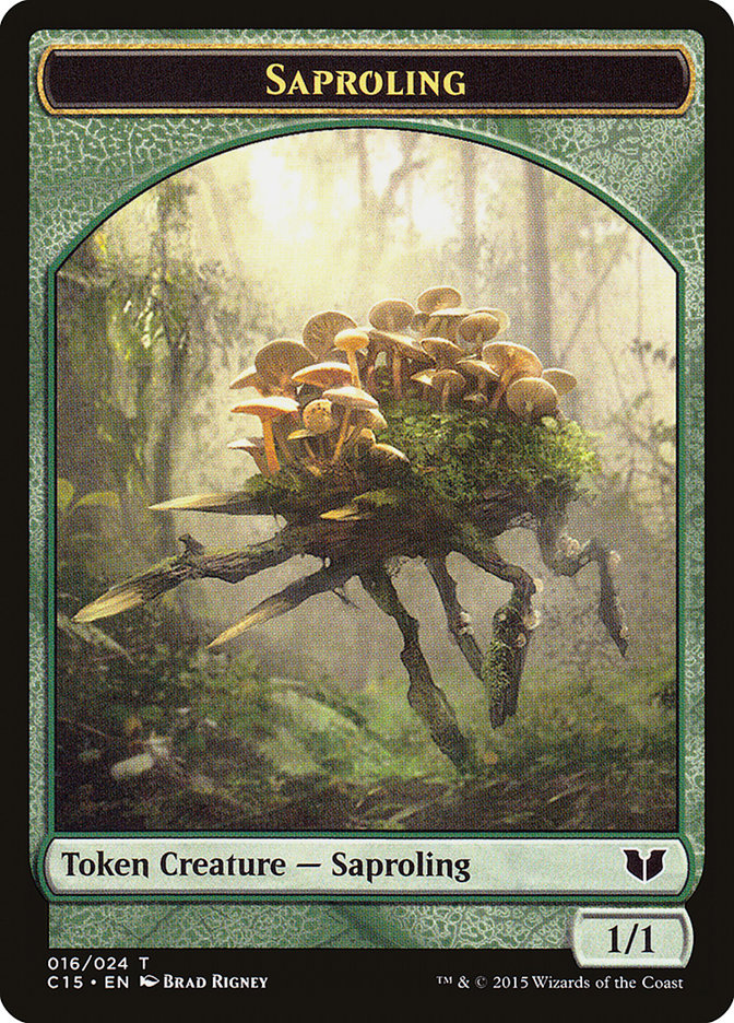 Saproling // Spider Double-Sided Token [Commander 2015 Tokens] Magic: The Gathering