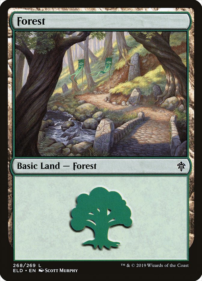 Forest (268) [Throne of Eldraine] Magic: The Gathering