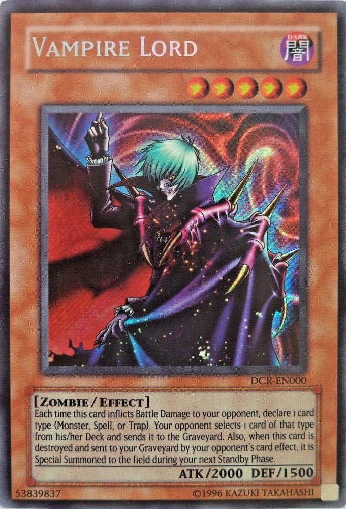 Vampire Lord [DCR-EN000] Secret Rare Yu-Gi-Oh!