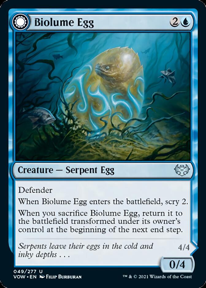 Biolume Egg // Biolume Serpent [Innistrad: Crimson Vow] Magic: The Gathering