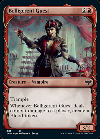 Belligerent Guest (Showcase Fang Frame) [Innistrad: Crimson Vow] Magic: The Gathering