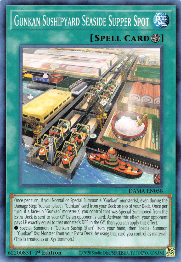 Gunkan Sushipyard Seaside Supper Spot [DAMA-EN058] Common Yu-Gi-Oh!