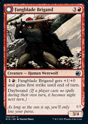 Fangblade Brigand // Fangblade Eviscerator [Innistrad: Midnight Hunt] Magic: The Gathering