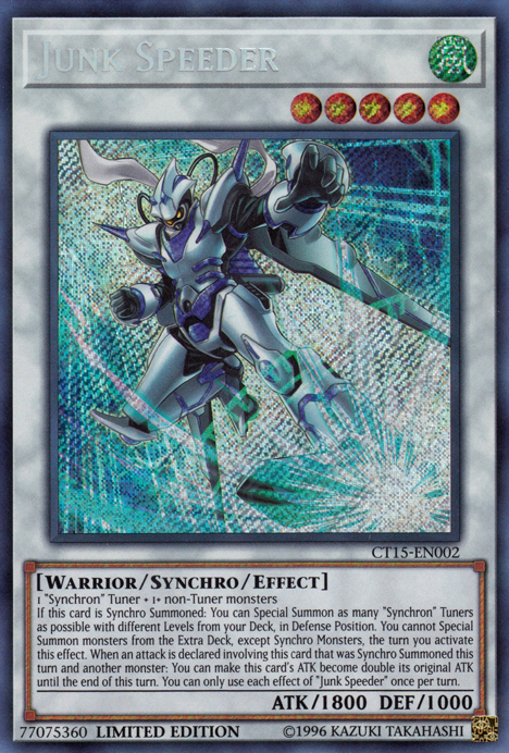 Junk Speeder [CT15-EN002] Secret Rare Yu-Gi-Oh!