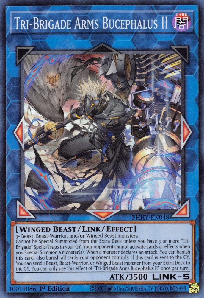 Tri-Brigade Arms Bucephalus II [PHHY-EN048] Super Rare Yu-Gi-Oh!