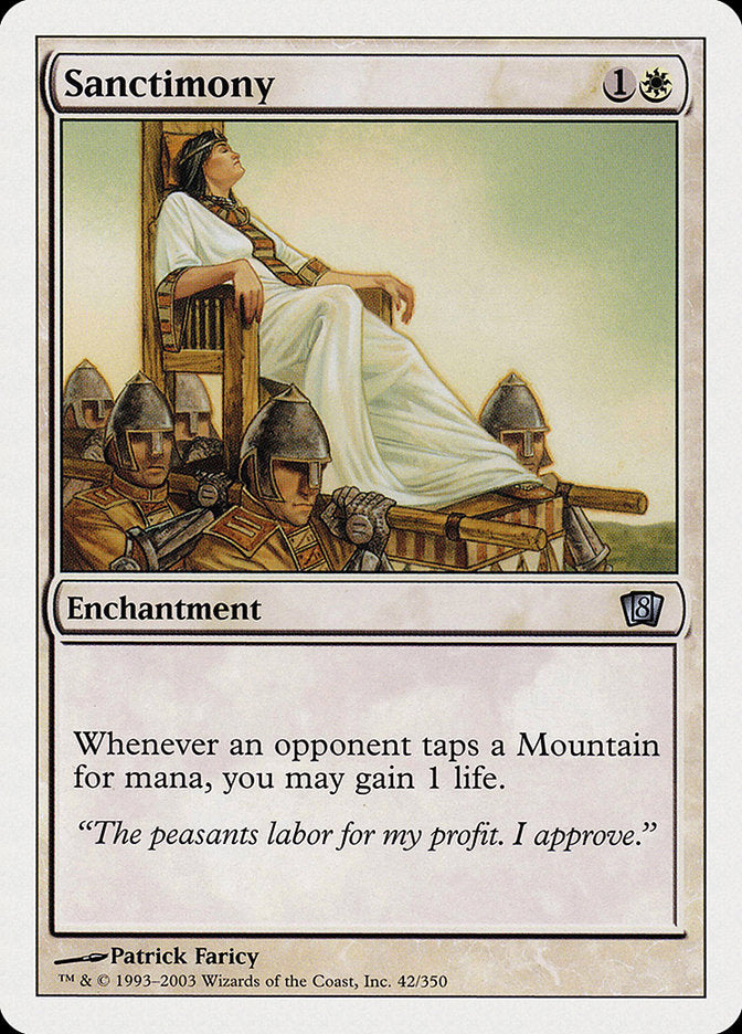 Sanctimony [Eighth Edition] Magic: The Gathering