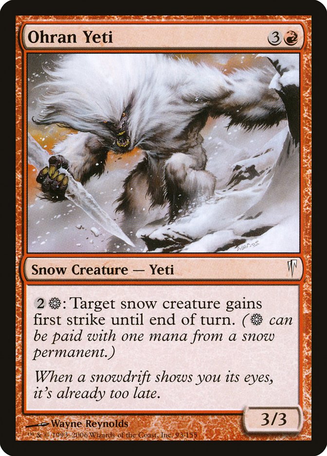 Ohran Yeti [Coldsnap] Magic: The Gathering