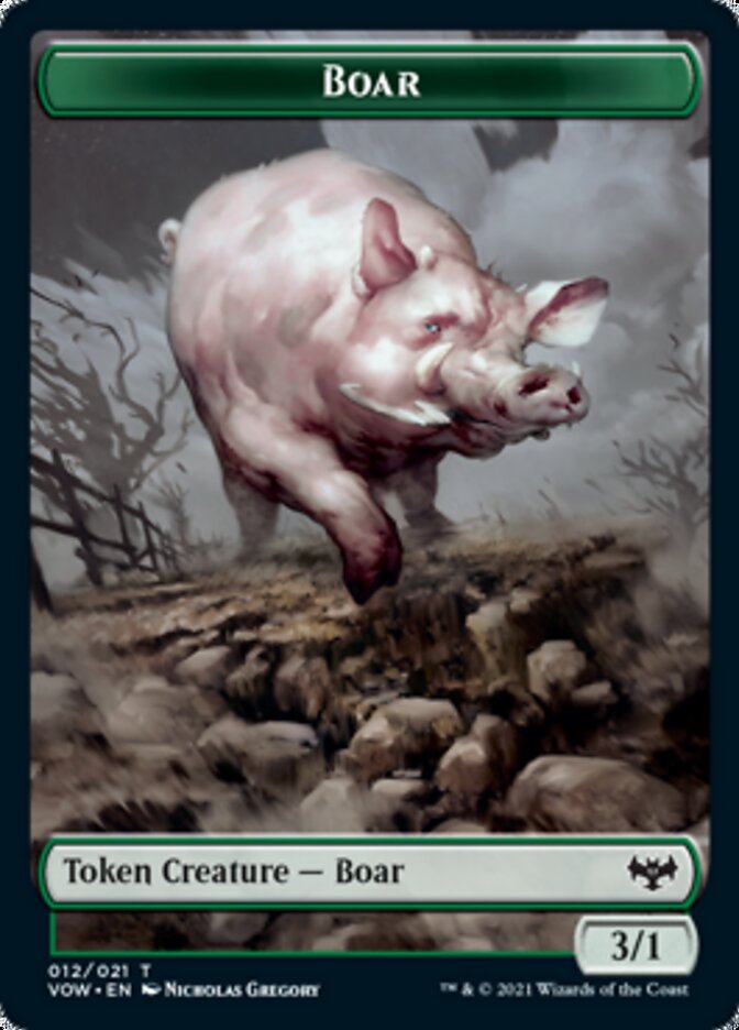 Insect // Boar Double-Sided Token [Innistrad: Crimson Vow Tokens] Magic: The Gathering