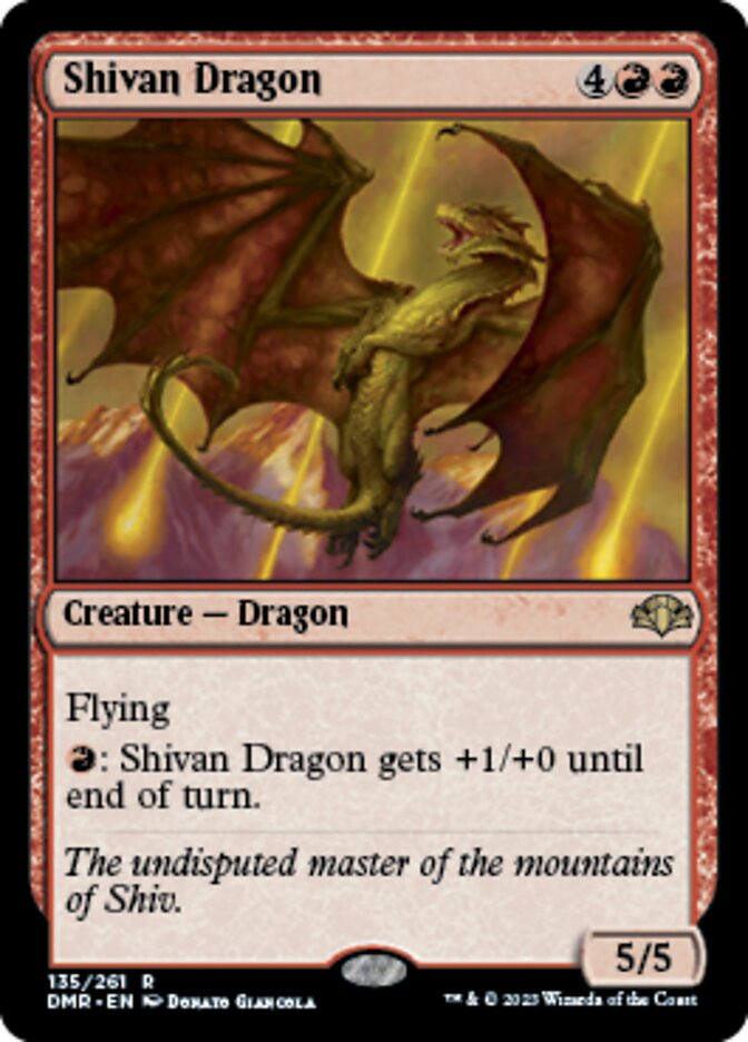 Shivan Dragon [Dominaria Remastered] Magic: The Gathering
