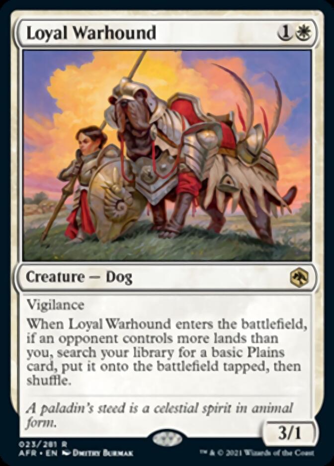 Loyal Warhound [Dungeons & Dragons: Adventures in the Forgotten Realms] Magic: The Gathering