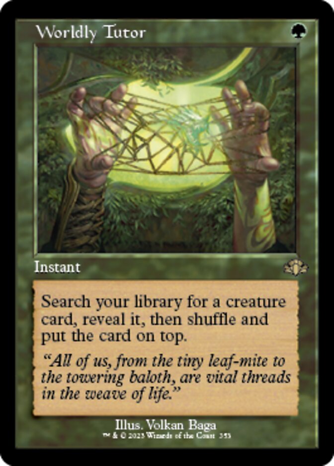Worldly Tutor (Retro) [Dominaria Remastered] Magic: The Gathering