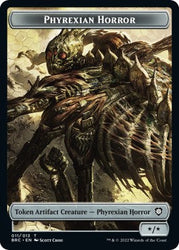 Servo // Phyrexian Horror Double-Sided Token [The Brothers' War Commander Tokens] Magic: The Gathering