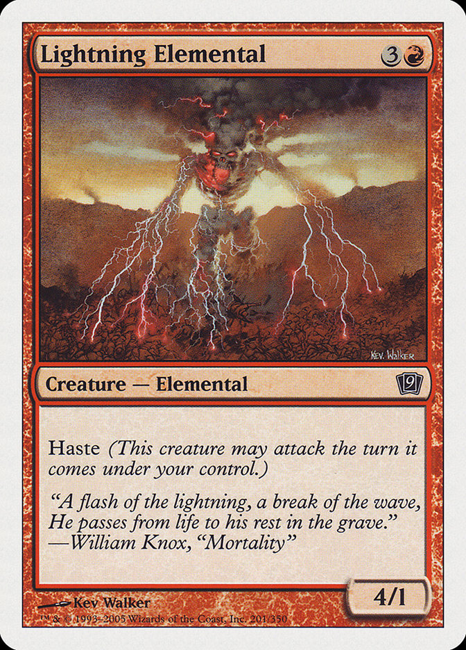 Lightning Elemental [Ninth Edition] Magic: The Gathering