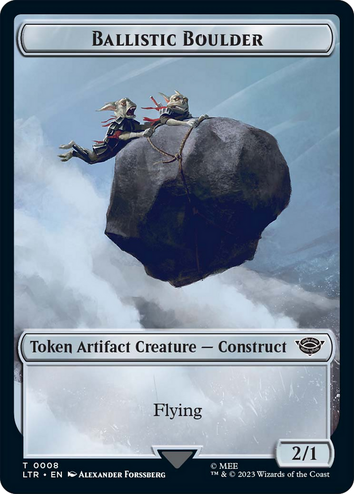 Ballistic Boulder // Food Token (09) Double-Sided Token [The Lord of the Rings: Tales of Middle-Earth Tokens] Magic: The Gathering