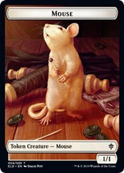 Mouse // Food (17) Double-Sided Token [Throne of Eldraine Tokens] Magic: The Gathering