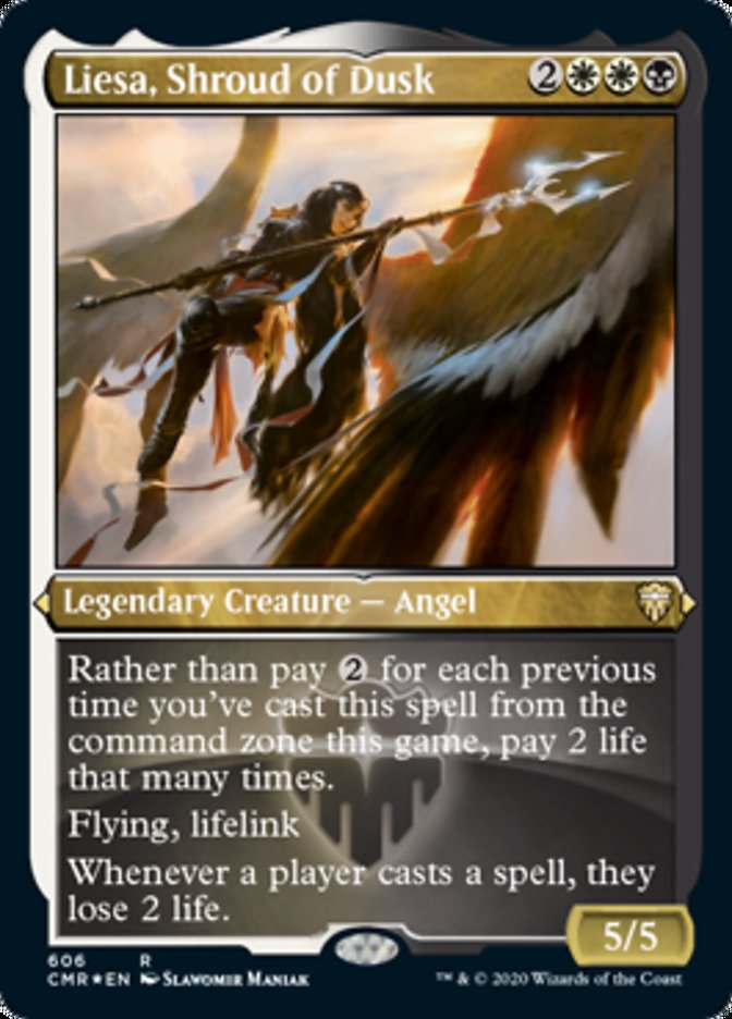 Liesa, Shroud of Dusk (Etched) [Commander Legends] Magic: The Gathering