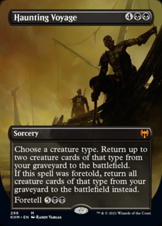Haunting Voyage (Borderless Alternate Art) [Kaldheim] Magic: The Gathering