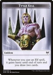 Human Warrior // Tyvar Kell Emblem Double-Sided Token [Kaldheim Tokens] Magic: The Gathering