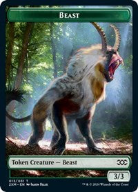 Beast // Thopter (008) Double-Sided Token [Double Masters Tokens] Magic: The Gathering