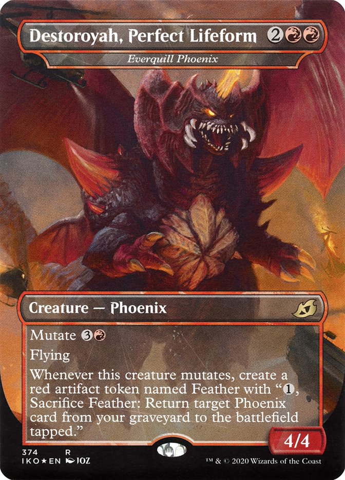 Everquill Phoenix - Destoroyah, Perfect Lifeform (Godzilla Series) [Ikoria: Lair of Behemoths] Magic: The Gathering