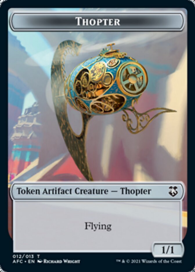 Thopter // Treasure Double-Sided Token [Dungeons & Dragons: Adventures in the Forgotten Realms Commander Tokens] Magic: The Gathering