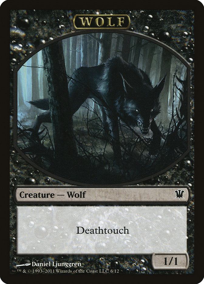 Wolf Token (6/12) [Innistrad Tokens] Magic: The Gathering