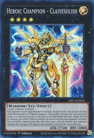 Heroic Champion - Claivesolish [DIFO-EN044] Super Rare Yu-Gi-Oh!