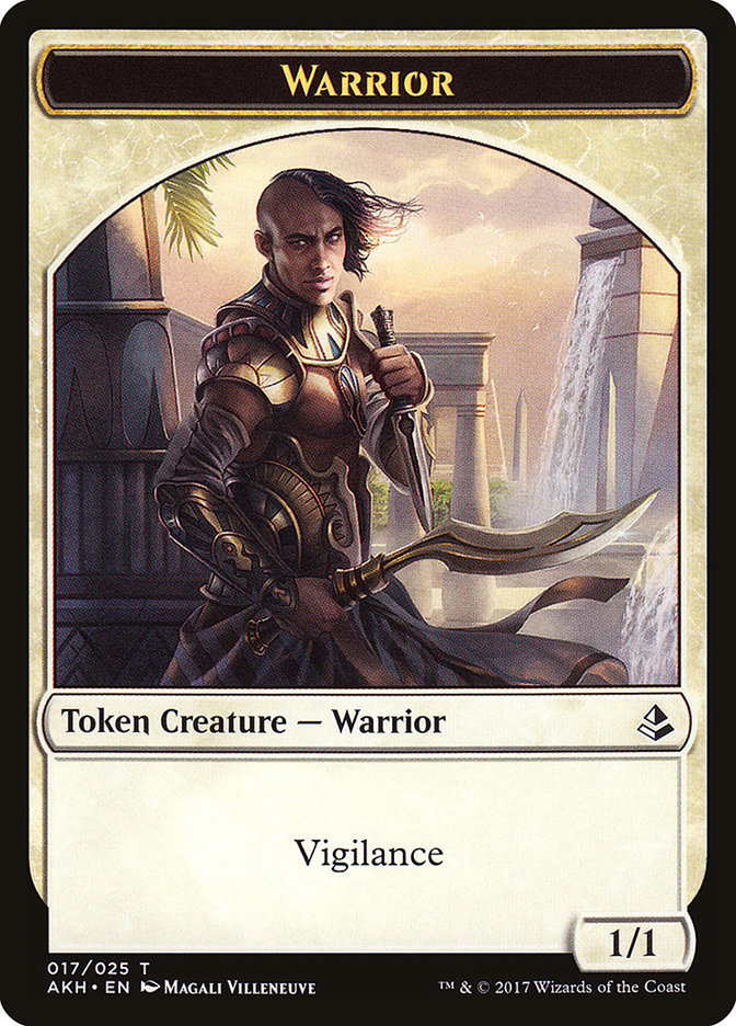 Champion of Wits // Warrior Double-Sided Token [Hour of Devastation Tokens] Magic: The Gathering